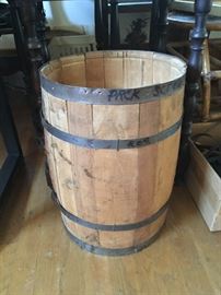medium size wood barrell