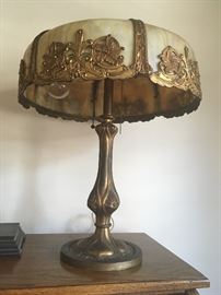 Brass tiffany table lamp