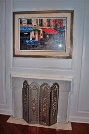 Fireplace Screen and Art