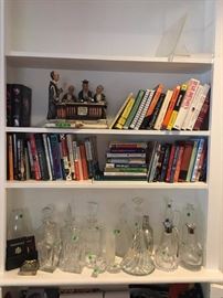 Books and Carafes / Decanters 