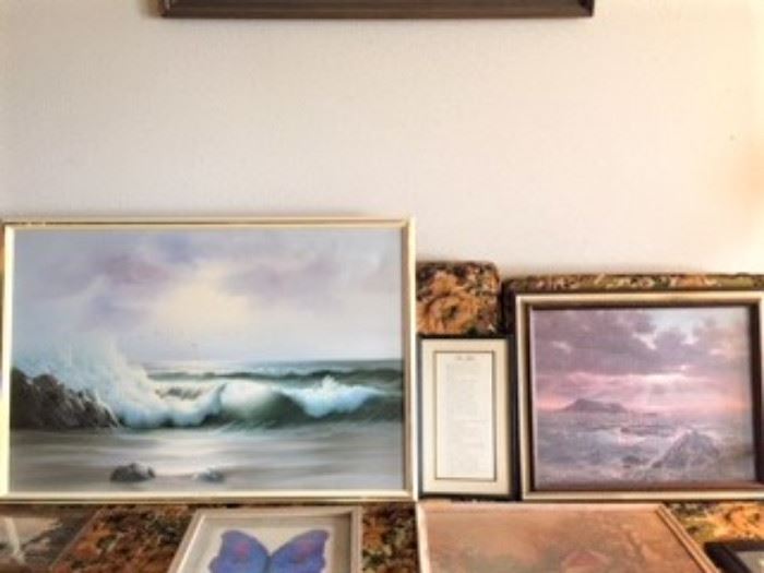 Many paintings and prints