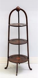 Antique Mahogany Muffin Stand