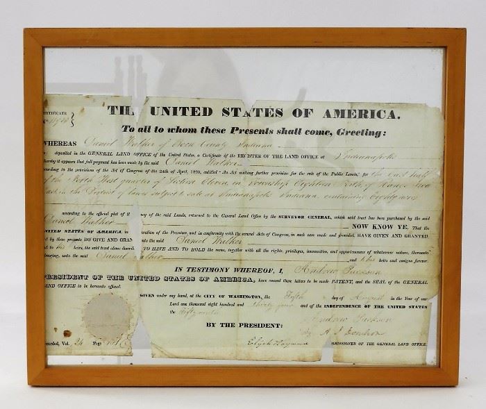 Andrew Jackson Signed Document