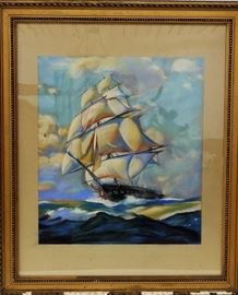 Antique Ship Painting
