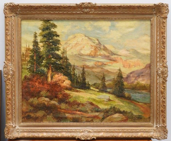 Antique O/C Landscape Painting