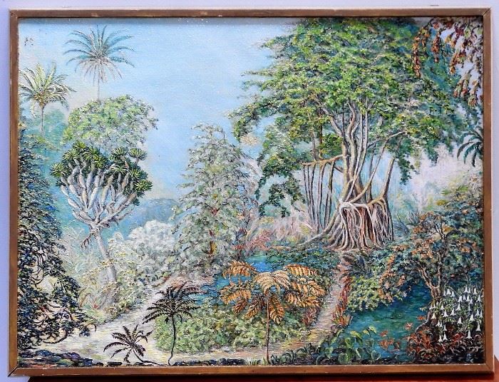 Antique Bahamanian Scene Painting