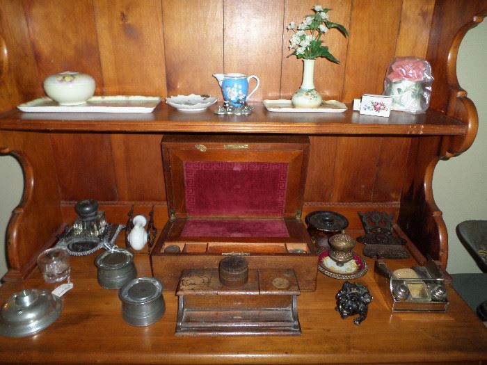 a small selection of the antique ink wells