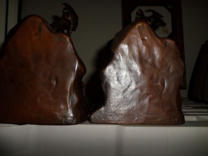 Pair of vintage Jennings Brothers bookends, circa 1920-1930