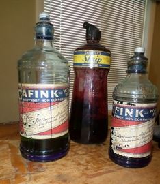 Vintage bottles of ink