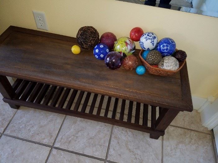 Bench and Glass Balls