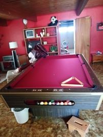 Pool table with cover