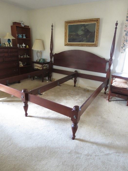 CRAFTIQUE KING SIZE BED.  THIS IS A REALLY NICE FINE QUALITY BED FROM THE EARLY 70'S.  DEFINITE HEIRLOOM QUALITY.  A HONEYMOON MEMORY MAKER FOR SURE.