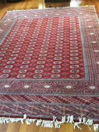 Bokhara red rug 11 x 9'4"