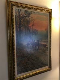 Frank F. English original Watercolor on Paper. 29 1/2" X 19". Signed at Lower Left. Condition: EXCELLENT.