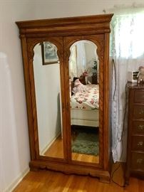 American Drew Mirrored Front Armoire