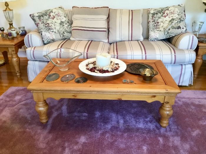 Solid Wood Coffee Table and End Tables