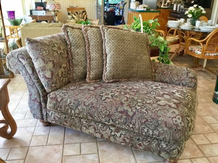 Fabric Chaise/Fainting Couch