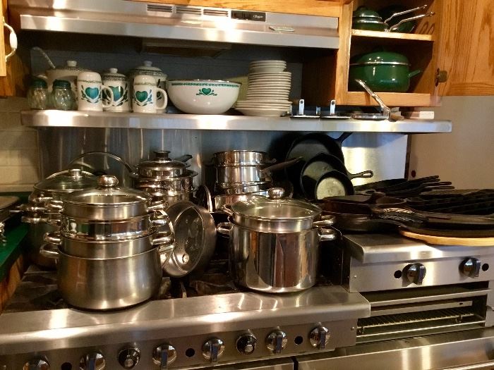 Large selection of pots and pans