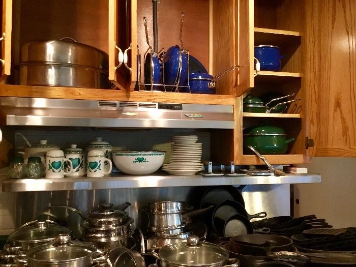 Enamelware pots and pans