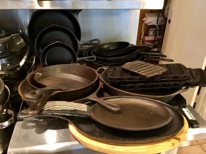 Large selection of cast iron