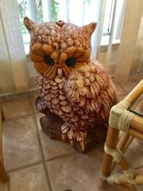 Vintage large ceramic owl
