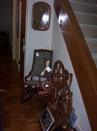 Rocker and spinning wheel