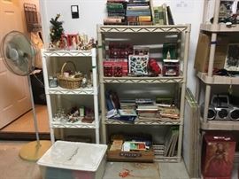 Christmas items, books, magazines, etc.