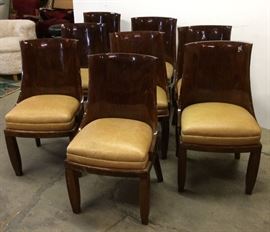 8 Art Deco Slipper Dining Chairs