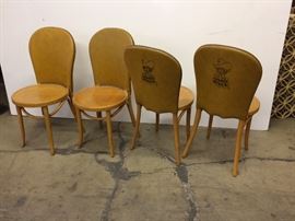 Props from Laverne & Shirley - 4 Bentwood Chairs
