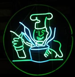 Neon Chef Sign - rare tube no longer available