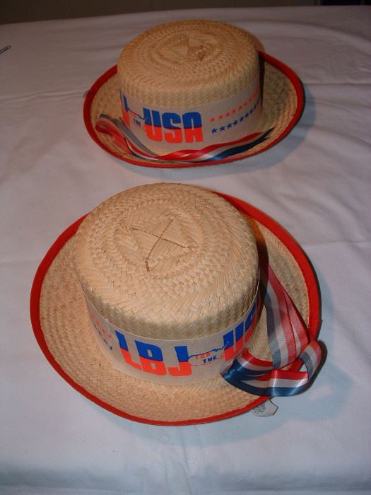 LBJ hats - never used