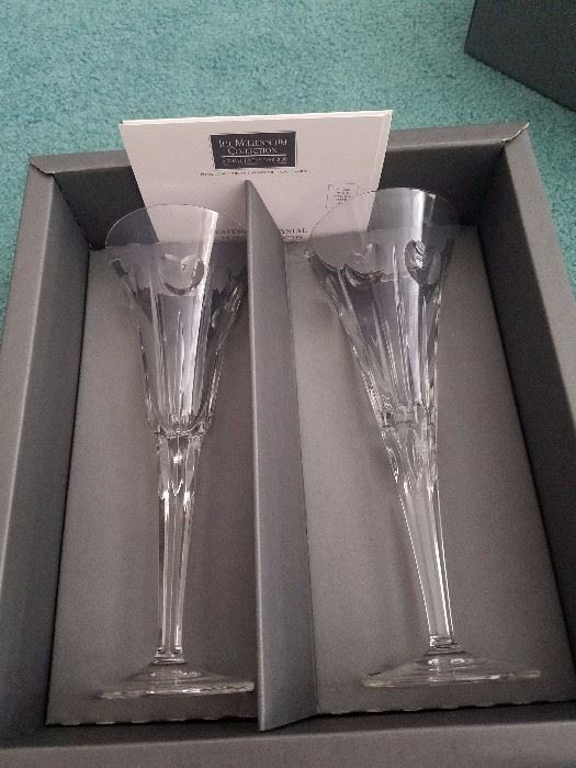 Waterford crystal millennial 2000 set. 4 more sets