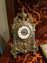 Gold plated clock