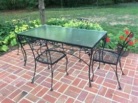Wrought ironpatio table and chairs