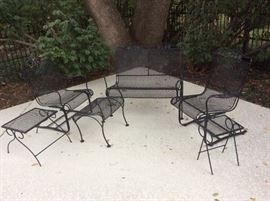 Woddard bounce chairs, love-seat, endtables & footstool