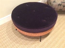Funky Stool with Rattan base