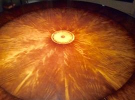 Detail of top of round table with star medallion