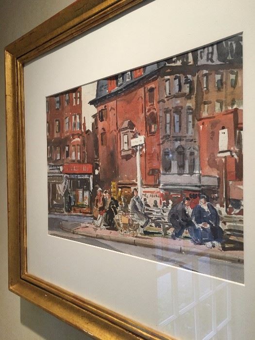 Aiden Lasell Ripley Watercolor of the South End