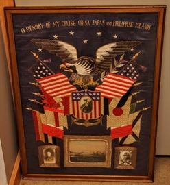 WWI EAR MARINE REMEMBRANCE SILK  