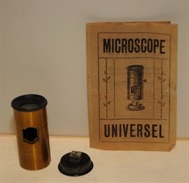 FRENCH ANTIQUE FIELD MICROSCOPE