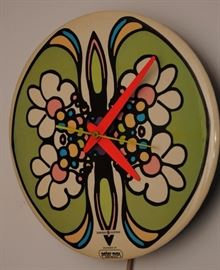 PETER MAX 60's GE WALL CLOCK 