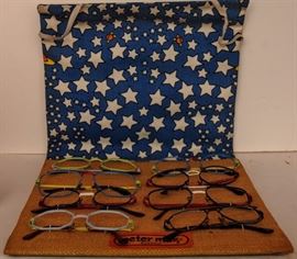 SUPER RARE PETER MAX EYE GLASS FRAMES DISPLAY