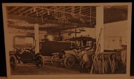 REAL PHOTO POSTCARDS ~ EARLY AUTOMOBILE PLANT 