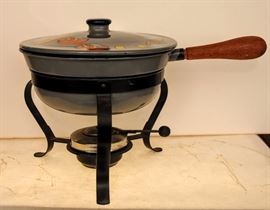 PETER MAX ENAMEL CHAFFING DISH