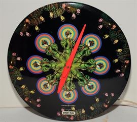 PETER MAX 60's GE WALL CLOCK 