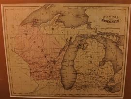 MAP MICHIGAN AND WISCONSIN