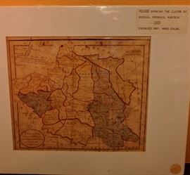 MAP OF POLAND AND ADJOINING REGION