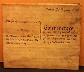 ON VELUM A 1814 DOCUMENT