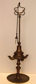 ANTIQUE EUROPEAN OIL LAMP