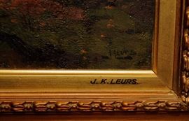 Johannes Karel Leurs  (1865 - 1938) 
Johannes Karel Leurs was active/lived in Netherlands.  Johannes Leurs is known for landscape, landscape with figures and animals painting.